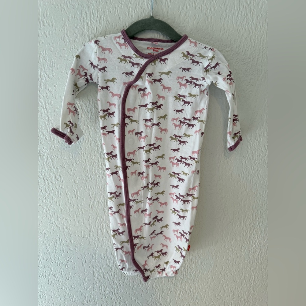 Magnetic Me Horse Print Baby Cotton Gown